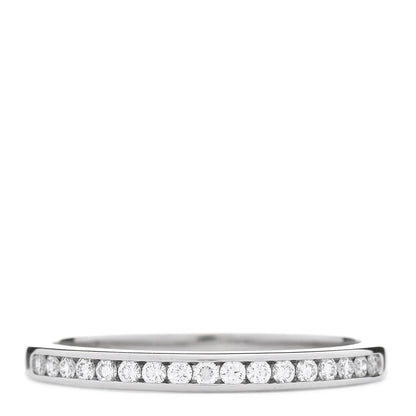 Tiffany Platinum Diamond .17ctw 2mm Half Circle Wedding Band Ring 56 7.5 1 of 5