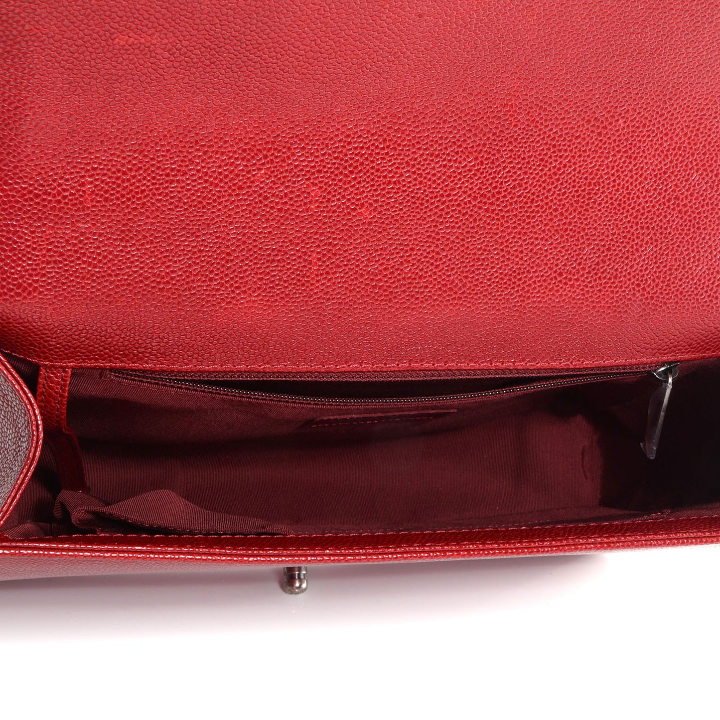 Caviar Large Boy Flap Dark Red