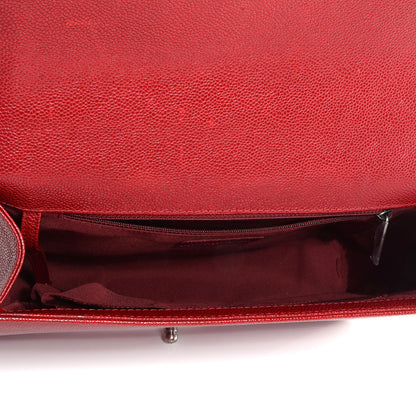 Chanel Caviar Large Boy Flap Dark Red 5 of 8