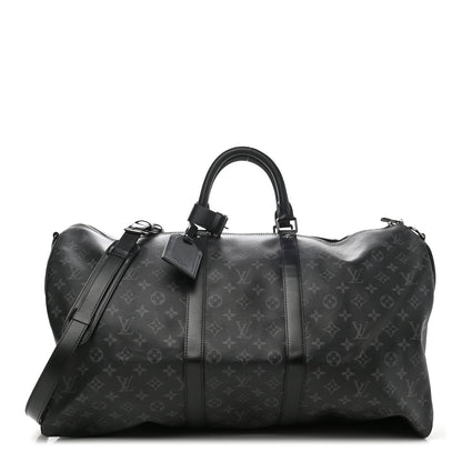 Louis Vuitton Monogram Eclipse Keepall Bandouliere 55 1 of 9