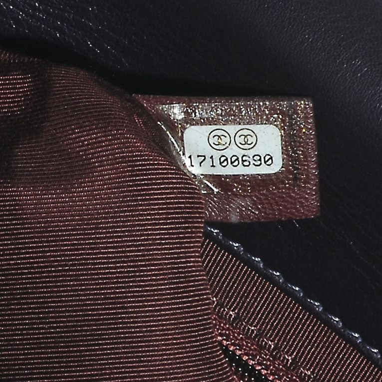 Chanel Calfskin Diamond Debossed Medium Cosmos Flap Plum 8 of 8