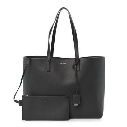 Saint Laurent Calfskin Large Shopping Tote Storm 1 of 12