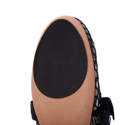 Christian Dior Resille Ribbon Miss J'Adior Ballet Flat 37 Black 9 of 17