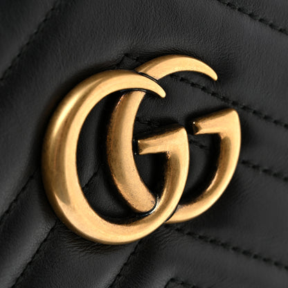 Gucci Calfskin Matelasse GG Marmont Dome Backpack Black 12 of 12