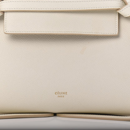 Celine Grained Calfskin Micro Belt Bag White 10 of 10