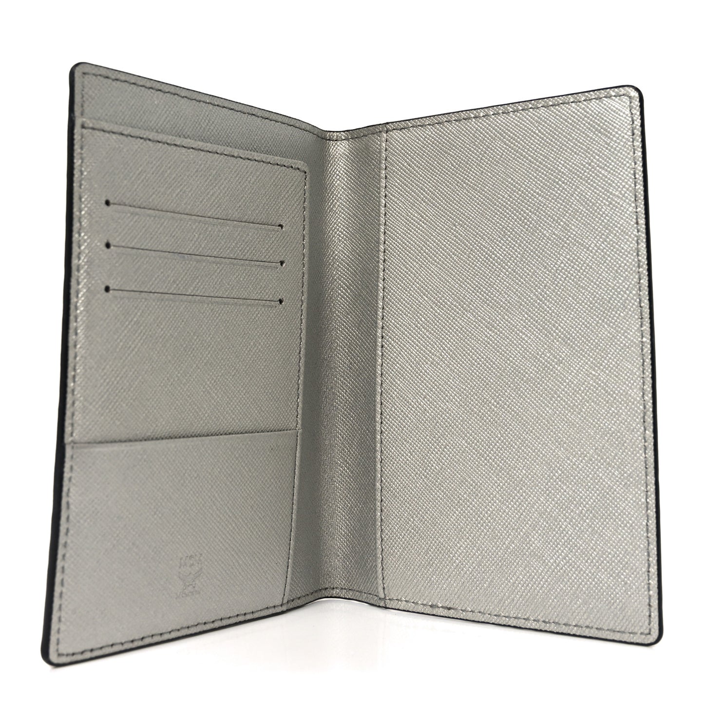 Metallic Visetos Rabbit Passport Holder Silver