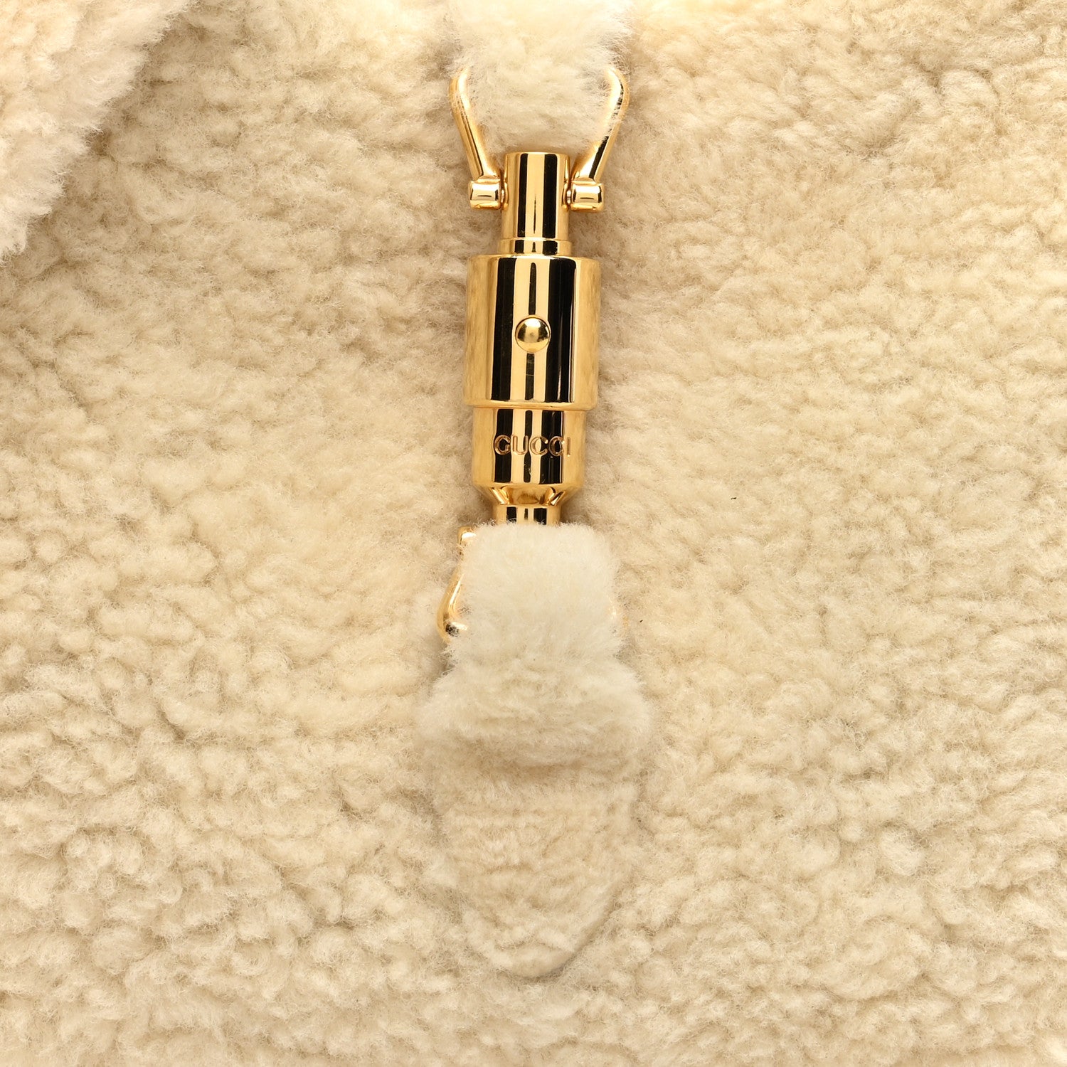 Gucci Shearling Small Jackie 1961 Shoulder Bag Ivory 7 of 9