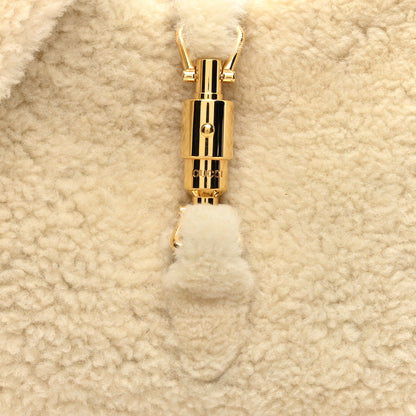 Gucci Shearling Small Jackie 1961 Shoulder Bag Ivory 7 of 9