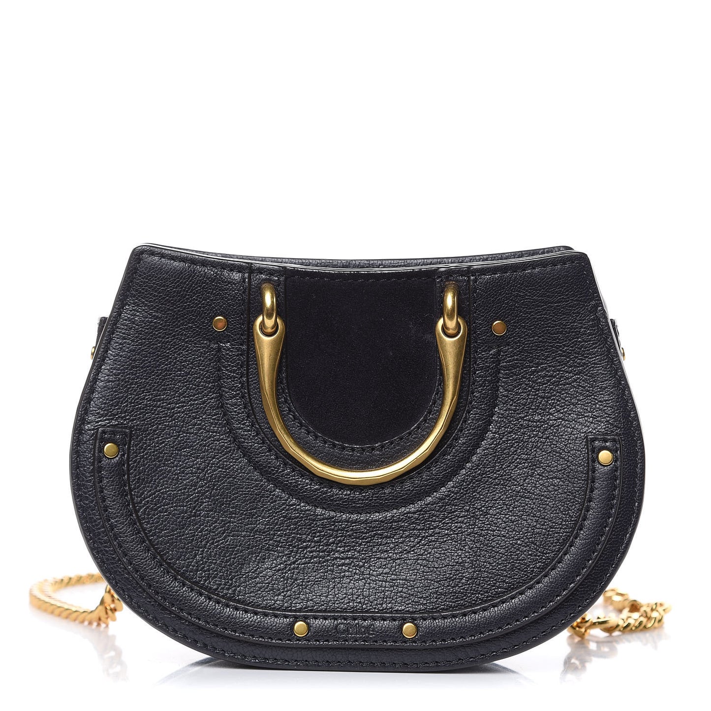 Calfskin Suede Mini Pixie Signature Belt Bag Full Blue