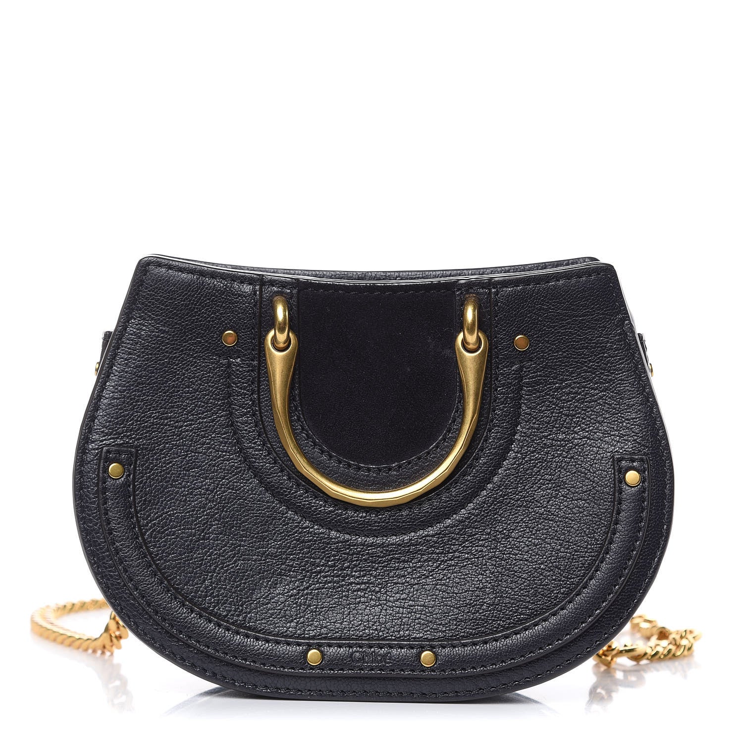 Chloe Calfskin Suede Mini Pixie Signature Belt Bag Full Blue 1 of 8