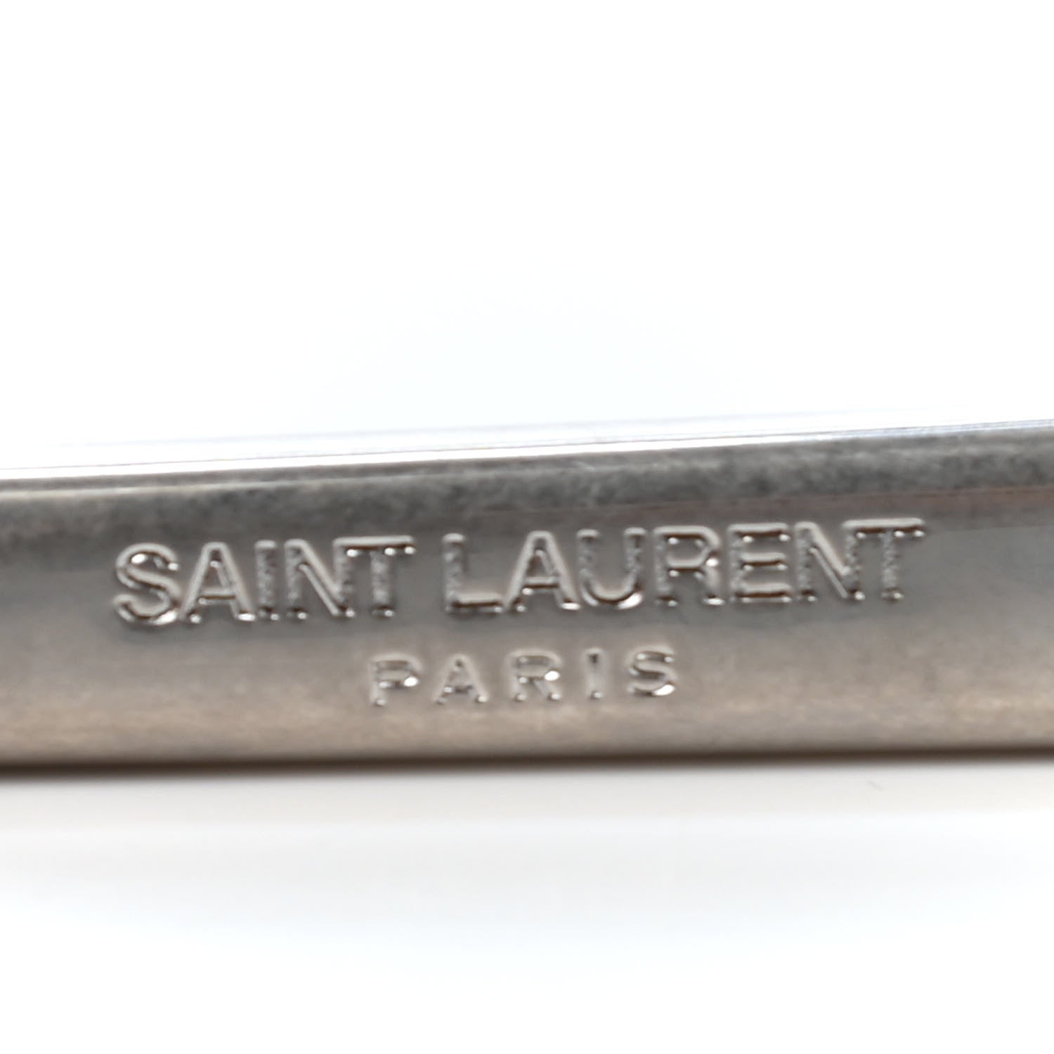 Saint Laurent Calfskin Monogram Key Ring Black 3 of 4