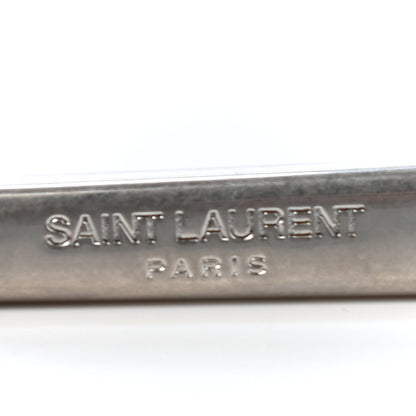 Saint Laurent Calfskin Monogram Key Ring Black 3 of 4