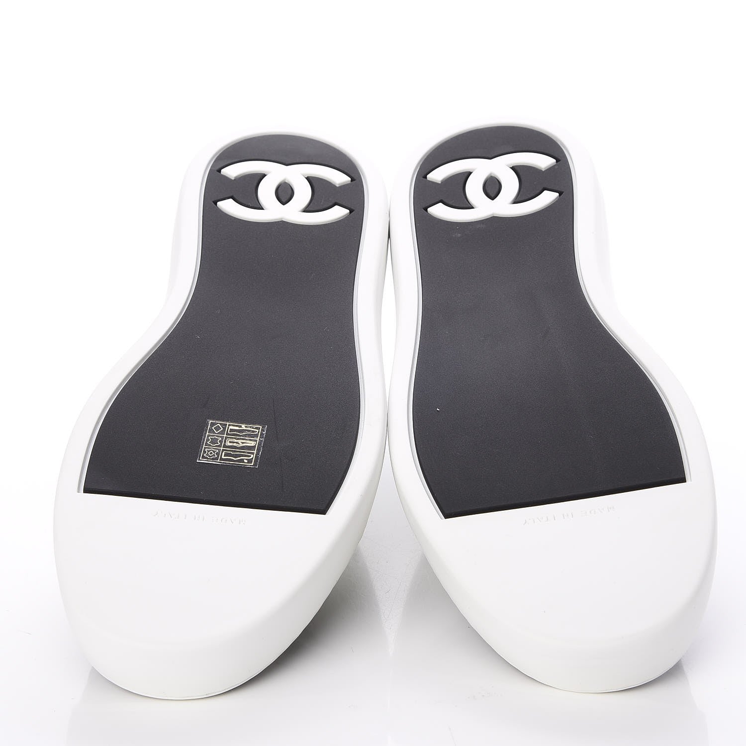 Chanel Calfskin CC Sneakers 39 Black White 9 of 9