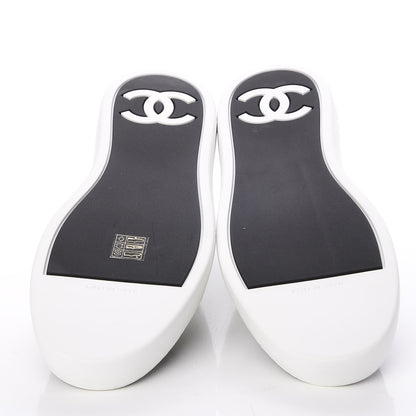 Chanel Calfskin CC Sneakers 39 Black White 9 of 9