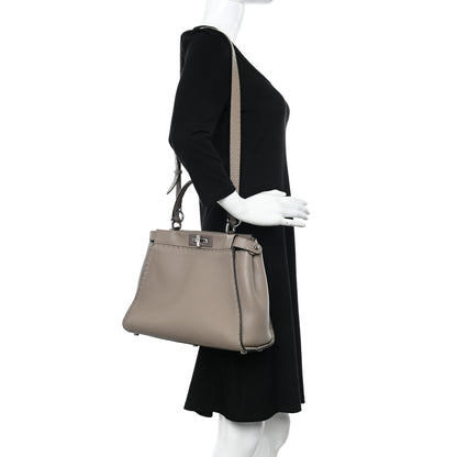 Fendi Cuoio Romano Selleria Medium Peekaboo Iconic Satchel Corda 2 of 10