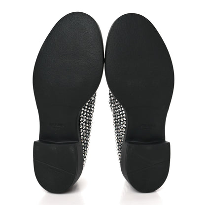 Prada Satin Crystal Metal Triangle Logo 50mm Loafers 39.5 Cristal 5 of 7