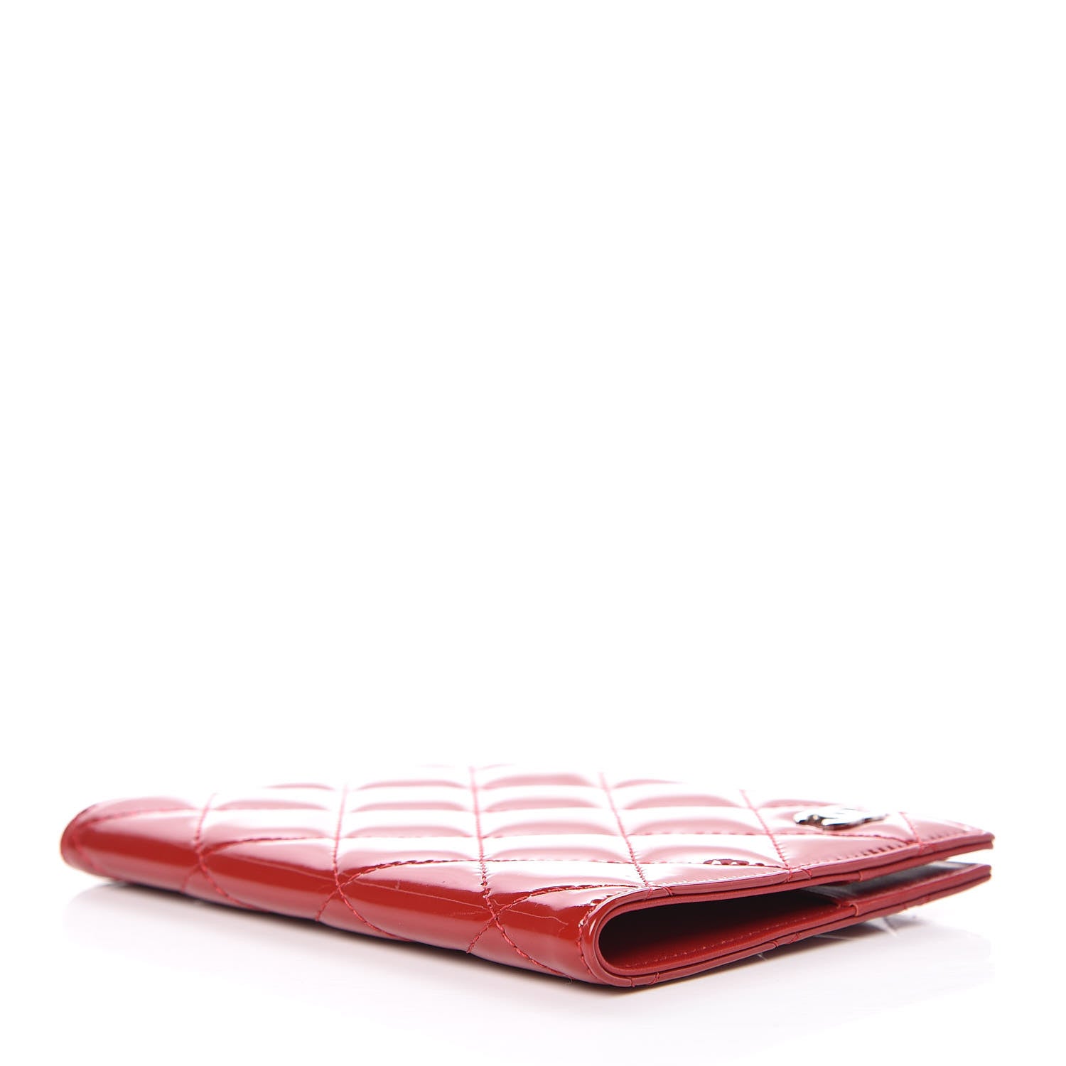 Chanel Patent Calfskin Quilted Passport Holder Red 4 of 8