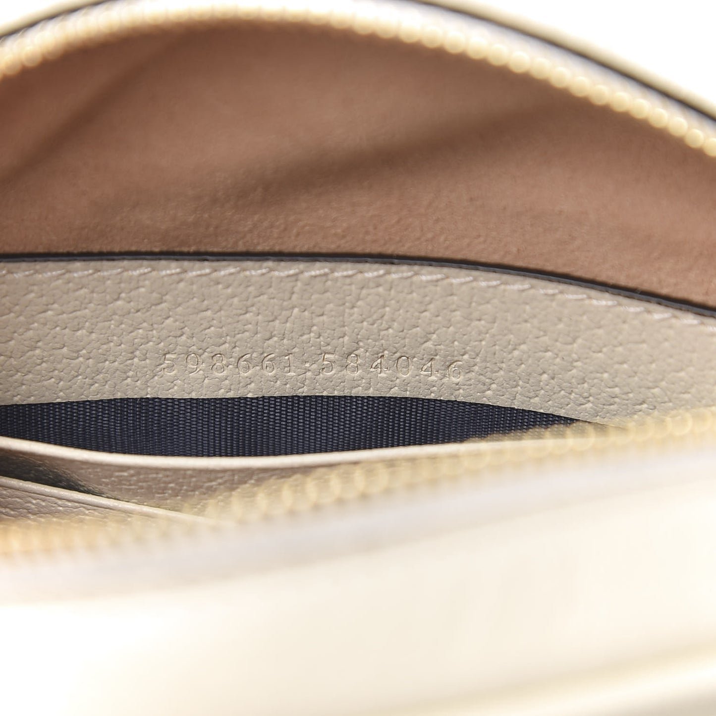 Textured Calfskin Web Mini Ophidia Round Backpack Mystic White