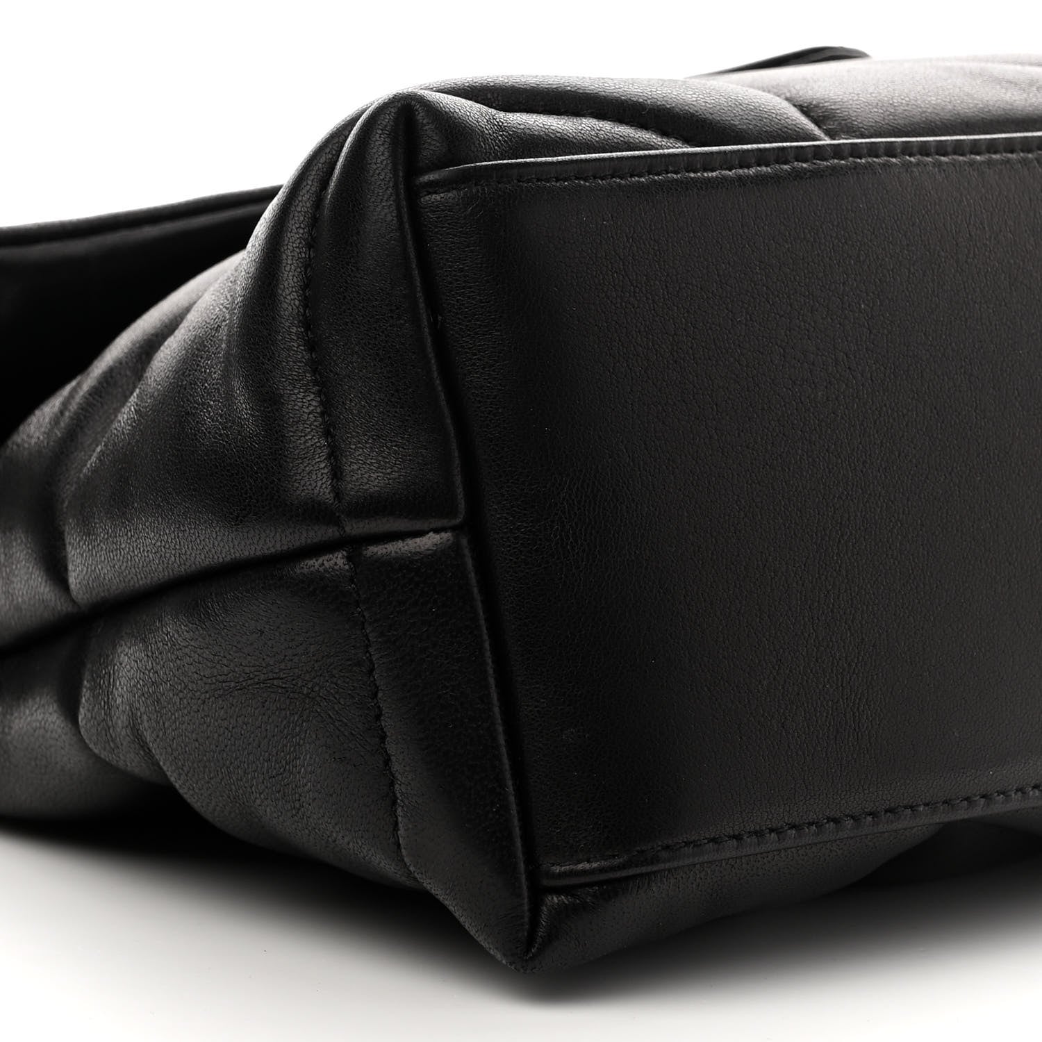 Saint Laurent Lambskin Quilted Small Loulou Puffer Monogram Chain Satchel Black 8 of 9