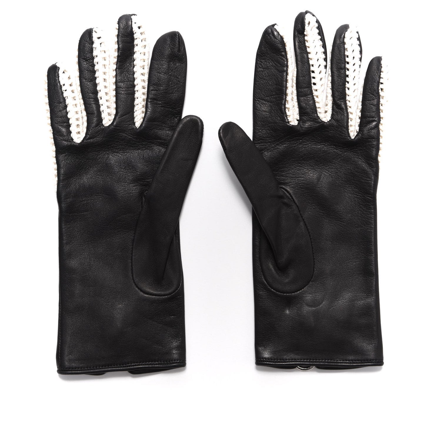 Lambskin Knit Gloves Black