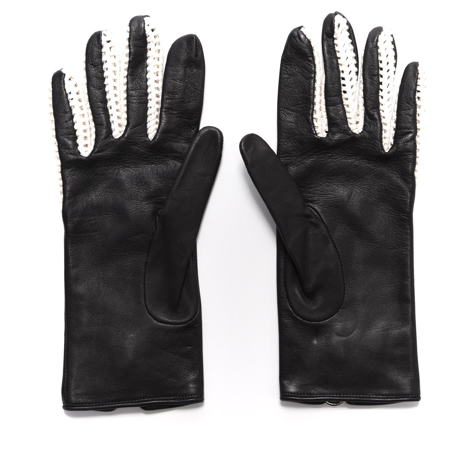 Louis Vuitton Lambskin Knit Gloves Black 2 of 5