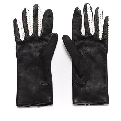 Louis Vuitton Lambskin Knit Gloves Black 2 of 5
