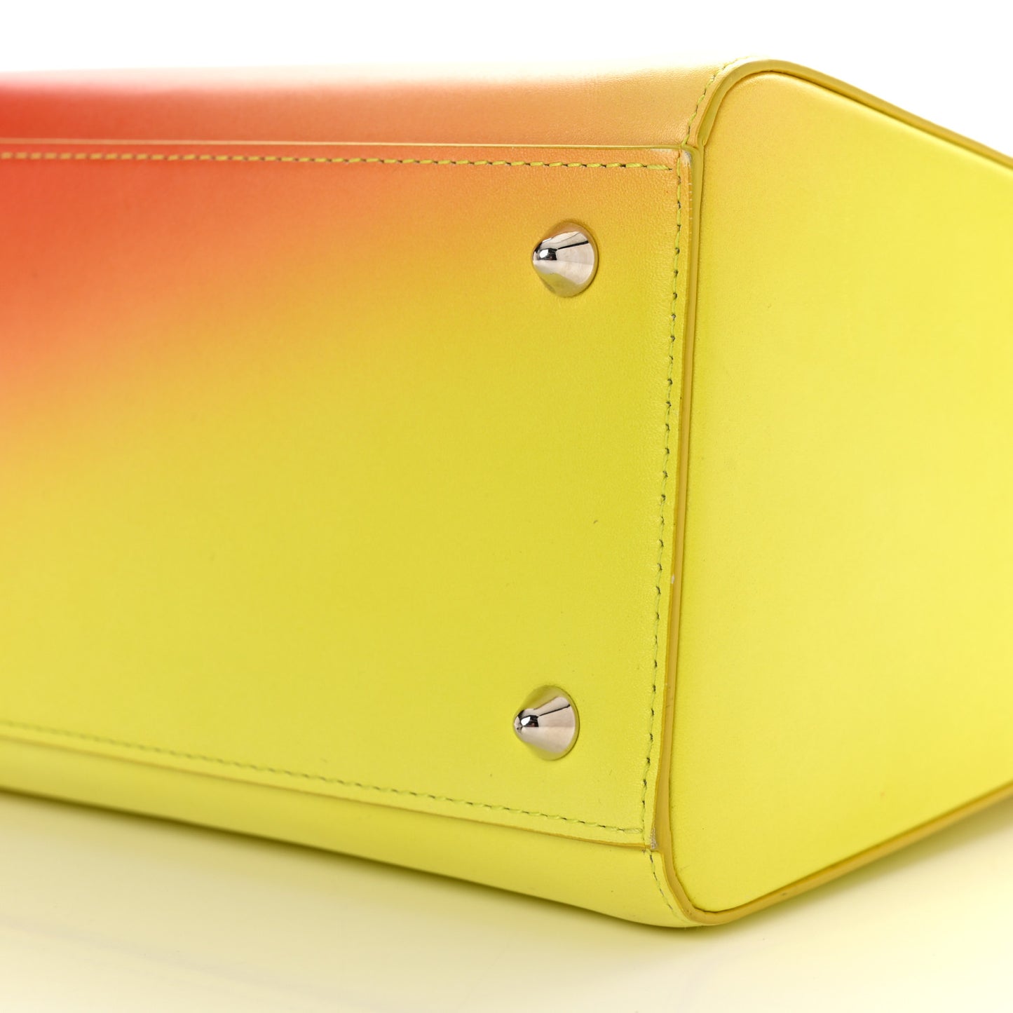 Box Calfskin Gradient Medium Lady Dior Yellow Orange