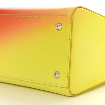 Christian Dior Box Calfskin Gradient Medium Lady Dior Yellow Orange 10 of 11