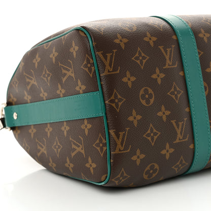Louis Vuitton Monogram Macassar Keepall Bandouliere 50 Borneo Green Borneo Green 8 of 10