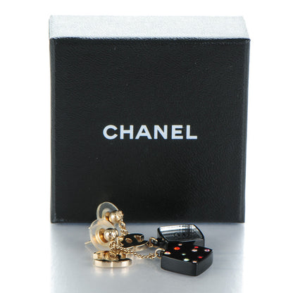 Chanel Mirror CC Drop Earrings Multicolor Gold 5 of 5
