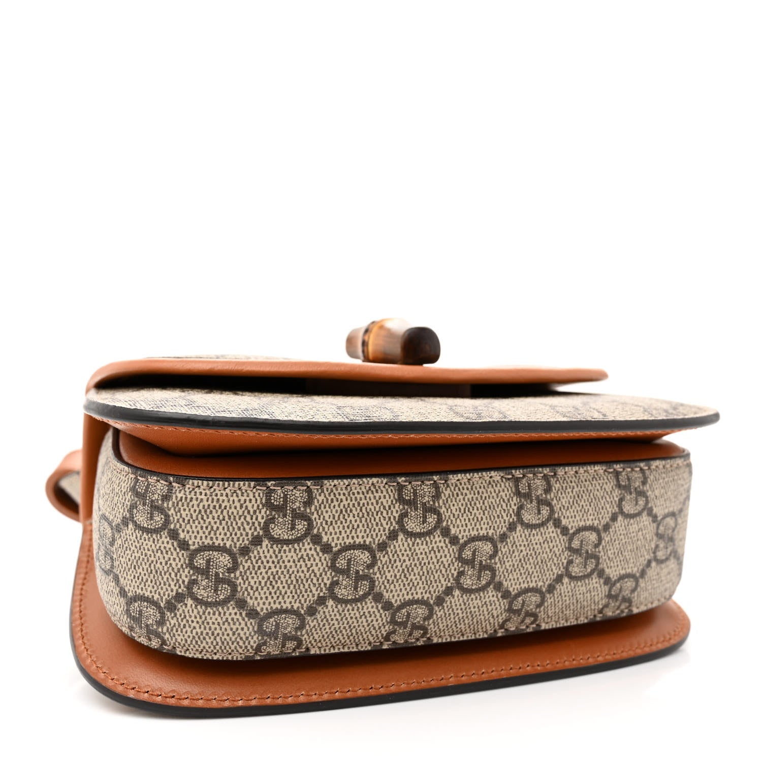 Gucci GG Supreme Monogram Web Bamboo Mini 1947 Belt Bag 95 38 Beige 4 of 10