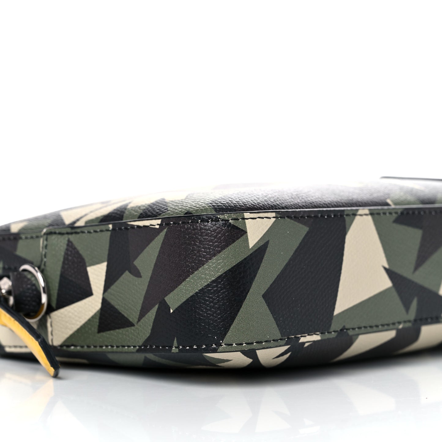 Textured Calfskin Bugs Camouflage Medium Camera Case Multicolor Military