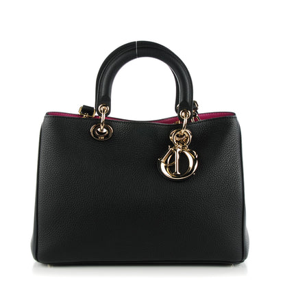 Christian Dior Bullcalf Medium Diorissimo Black Rose Indien 1 of 8