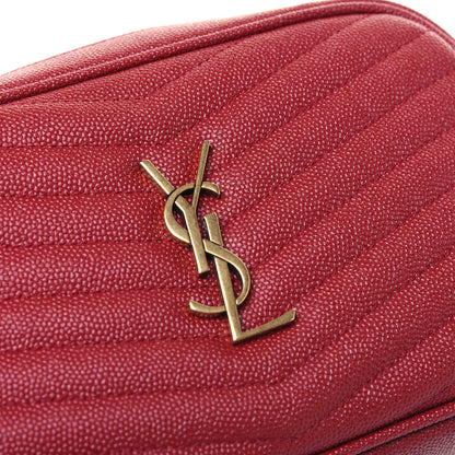 Saint Laurent Grain De Poudre Matelasse Monogram Mini Lou Camera Bag Eros Red 12 of 12