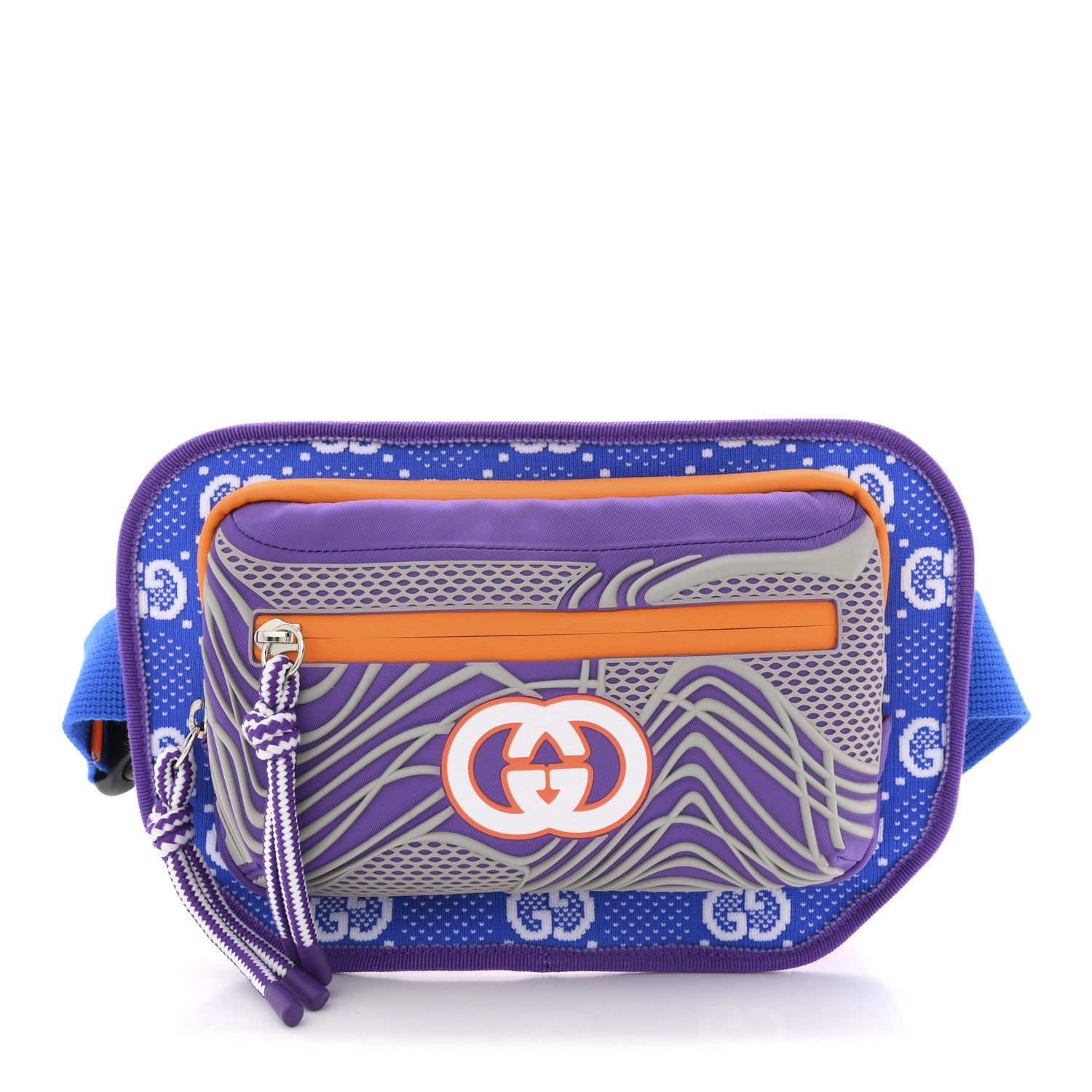 Gucci Jersey GG Monogram All Over Sporty Belt Bag Grey White Multicolor 1 of 10