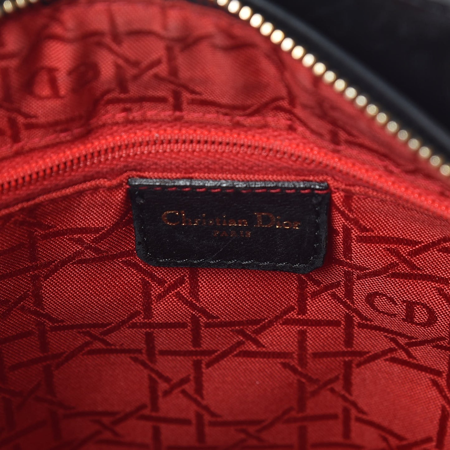 Lambskin Cannage Medium Lady Dior Black
