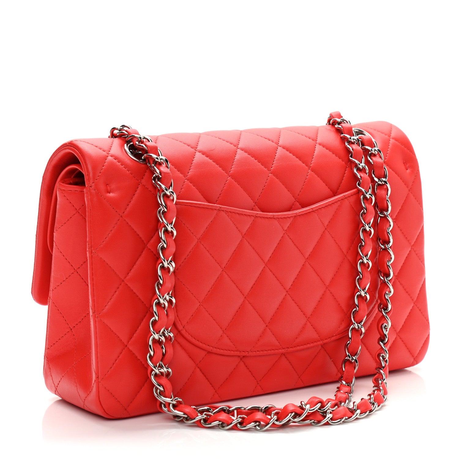 Chanel Lambskin Quilted Medium Double Flap Red 3 of 13