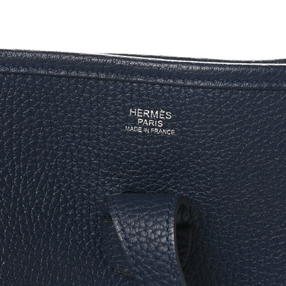 Hermes Taurillon Clemence Evelyne III PM Bleu Nuit 6 of 10