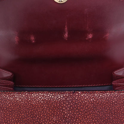 Bulgari Calfskin Galuchat Serpenti Forever Crossbody Plum 15 of 15