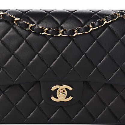 Chanel Lambskin Quilted Medium Double Flap Black 16 of 16