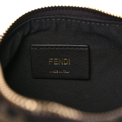 Fendi Fabric Jacquard Vitello Grace FF 1974 Small Fendigraphy Hobo Bag Tobacco Moro Ebano 6 of 9