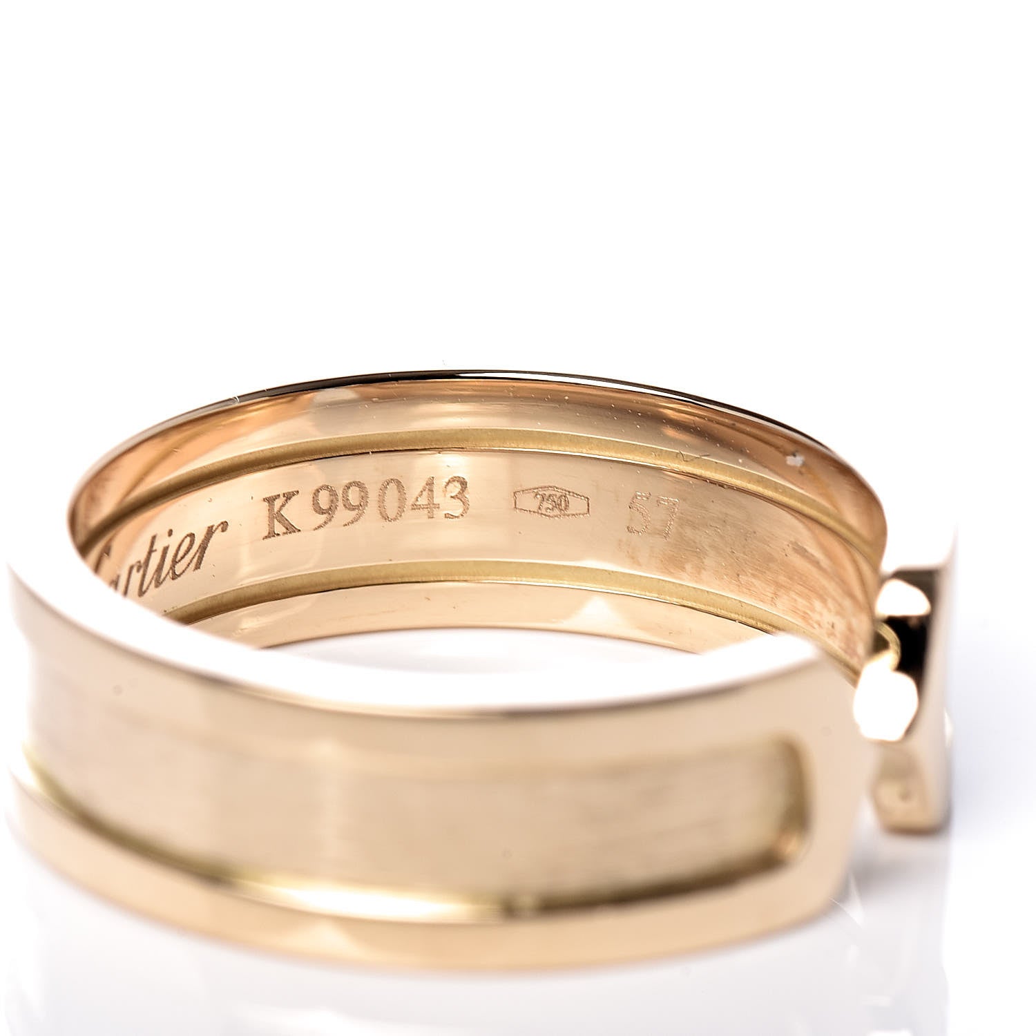 Cartier 18K Yellow Gold 6.5mm C De Ring 57 8 6 of 7