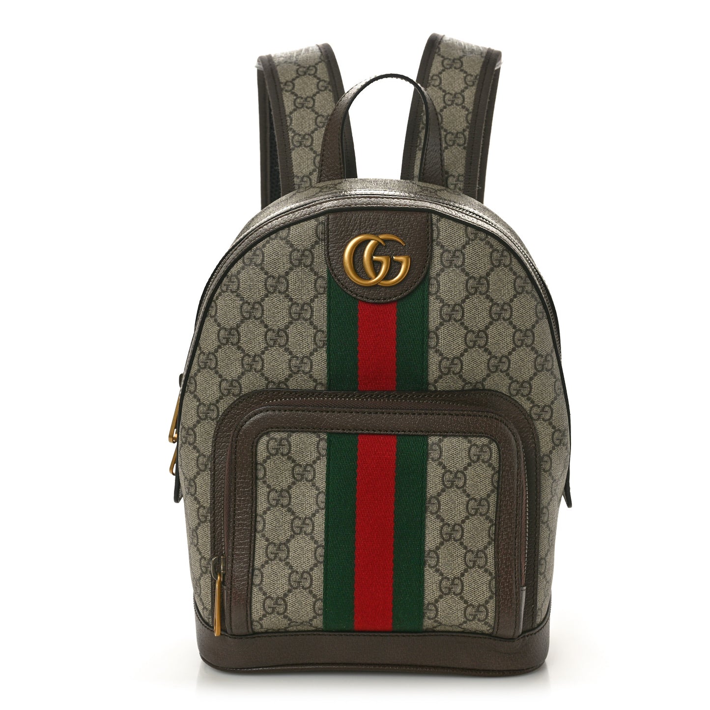 GG Supreme Monogram Calfskin Web Small Ophidia Day Backpack Beige Ebony New Acero