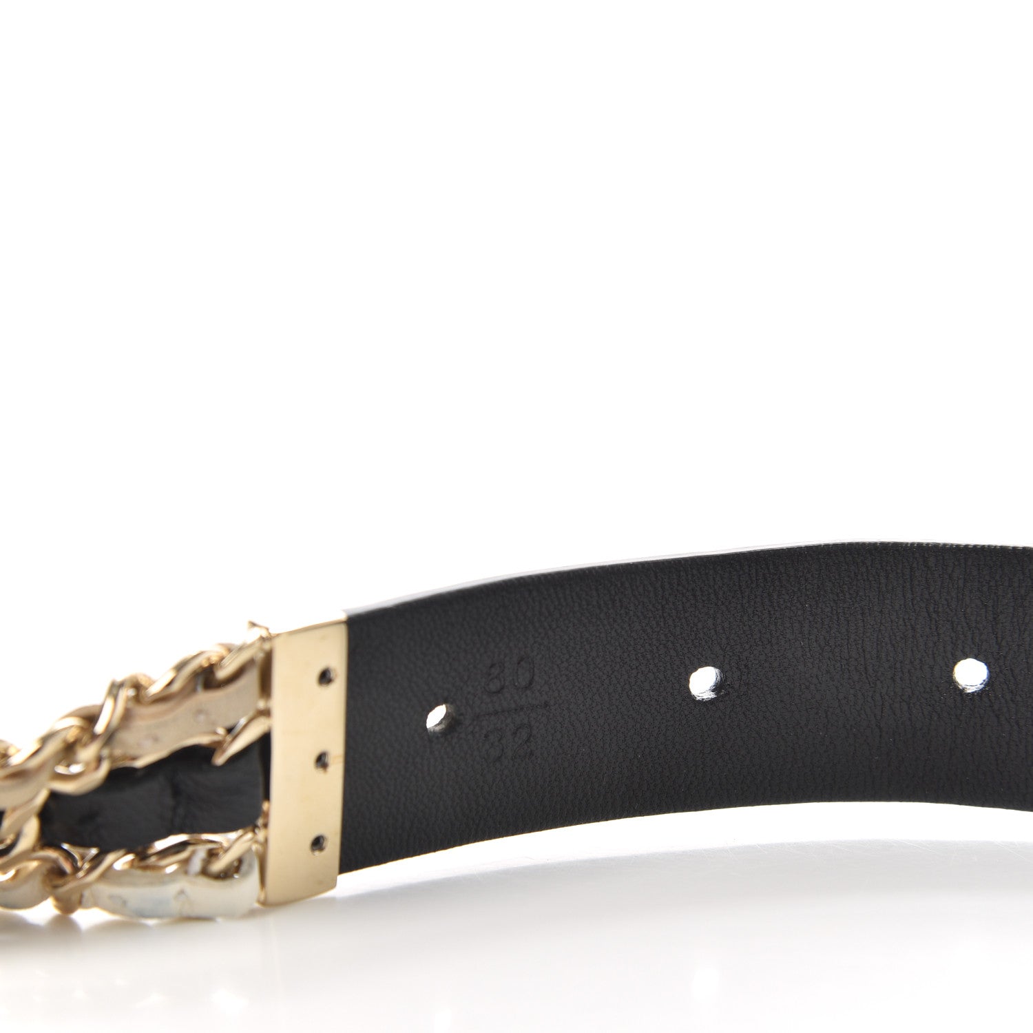 Chanel Lambskin Triple Chain CC Belt 80 32 Black Gold 5 of 8