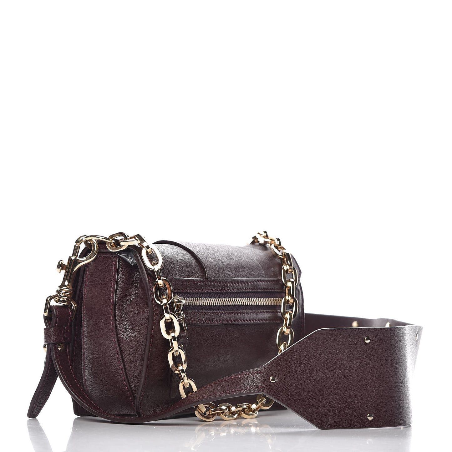 Goatskin Mini Stardvst Shoulder Bag Burgundy