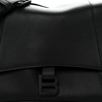 Balenciaga Grained Calfskin Monochrome M Downtown Shoulder Bag Black 6 of 12