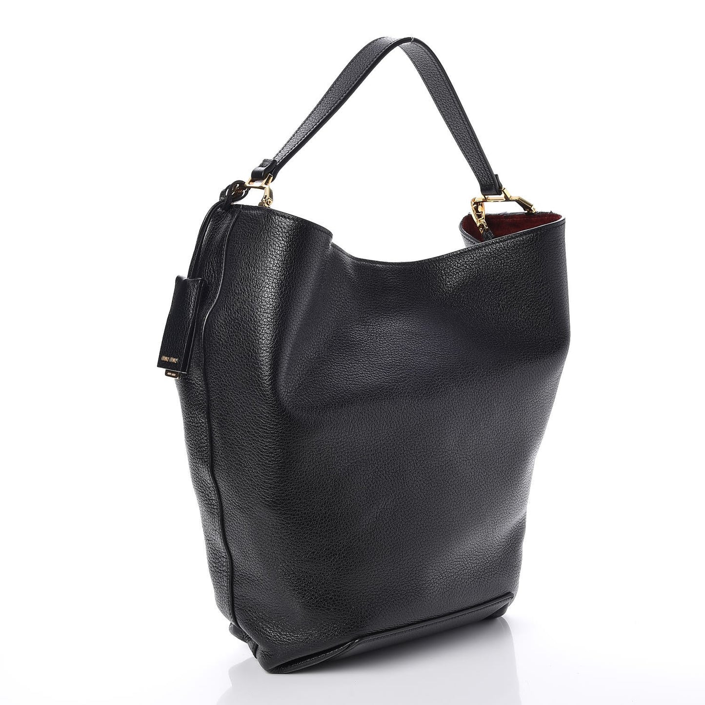 Goatskin Madras Bucket Bag Nero Black Porpora