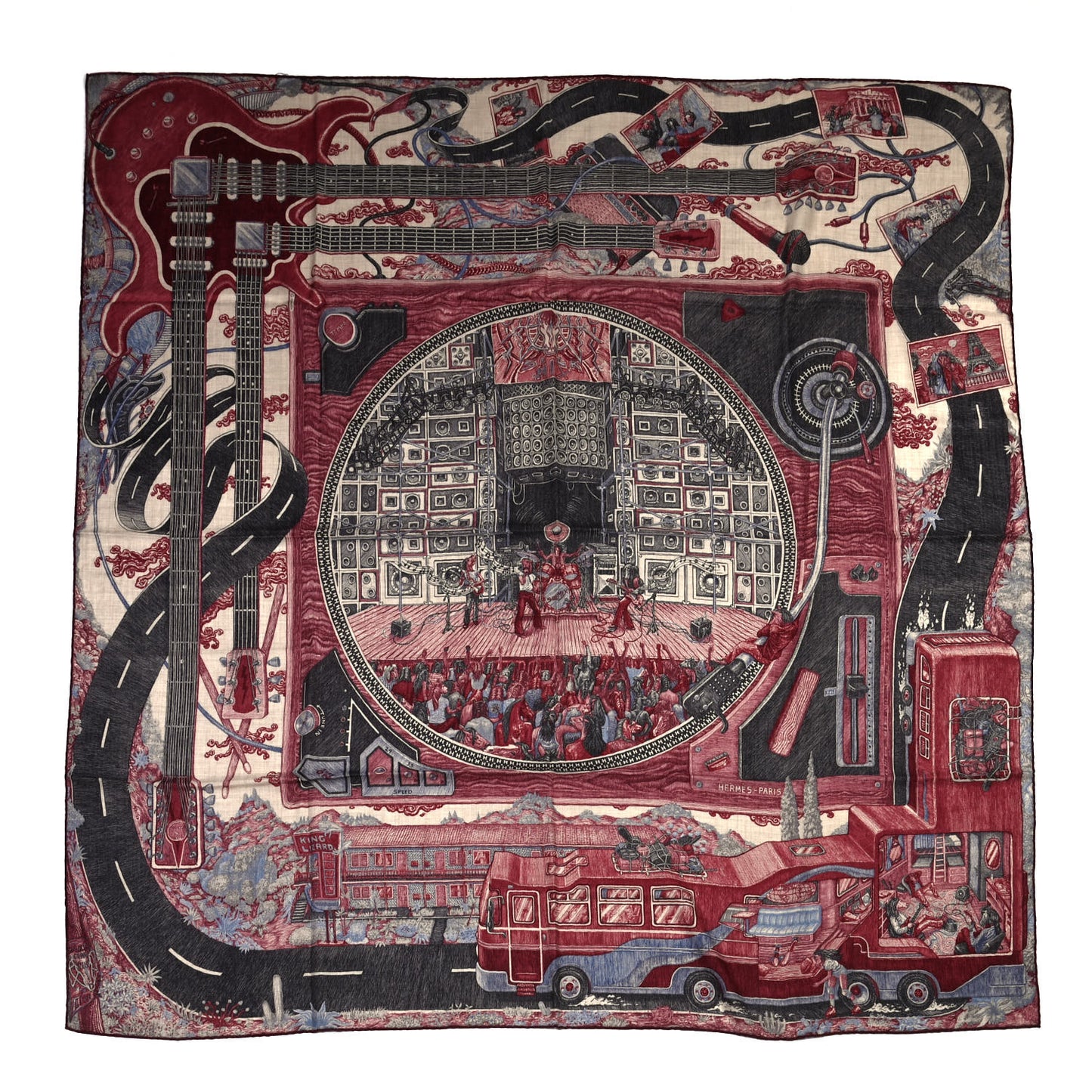 Cashmere Silk Rock Group Mix Scarf 140