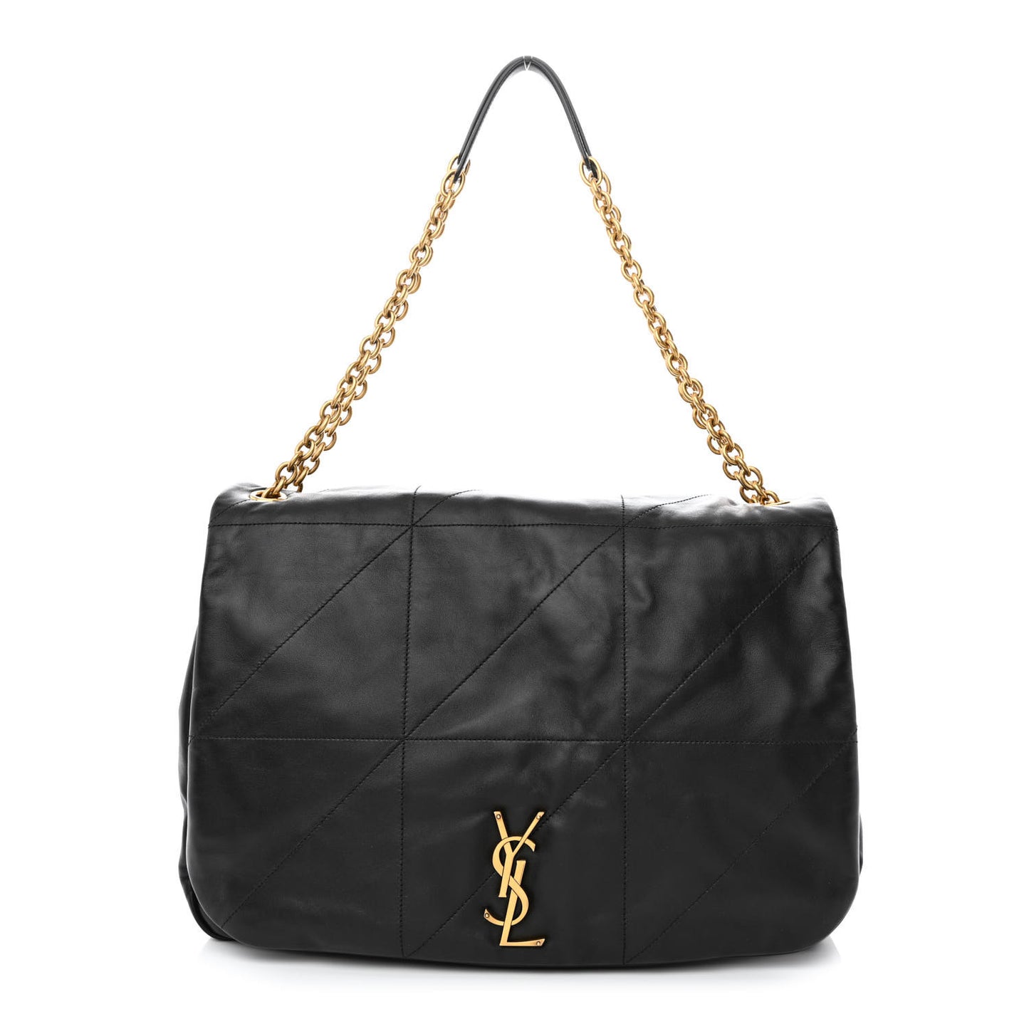 Lambskin Matelasse Monogram Large Jamie 4.3 Black