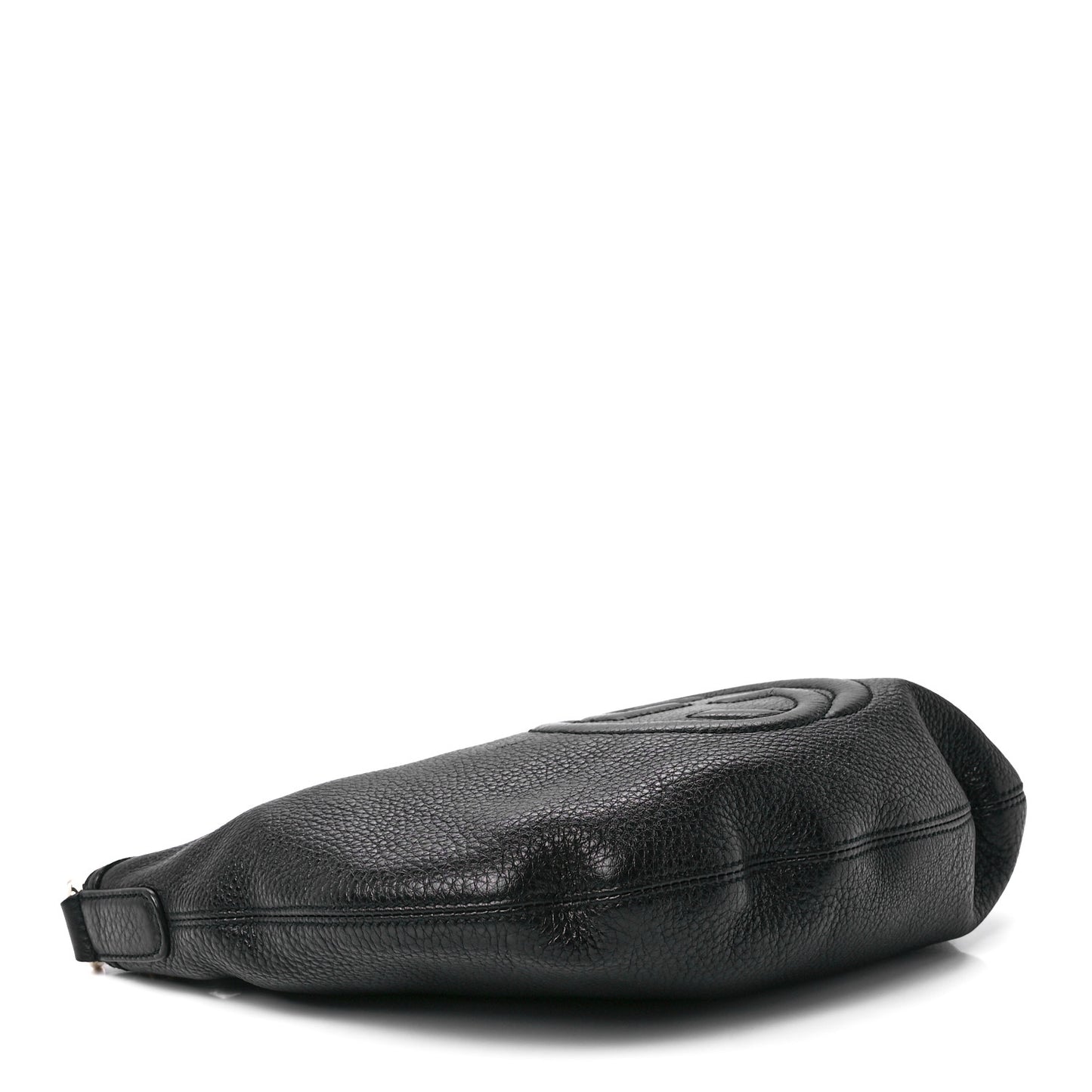Pebbled Calfskin Small Soho Hobo Black